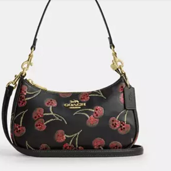 Coach Carmen Shoulder Bag with Cherry Print - Picture 4 of 6